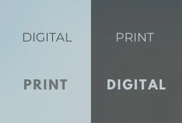 Illustration représentant la cohérence entre vos supports print et digital.