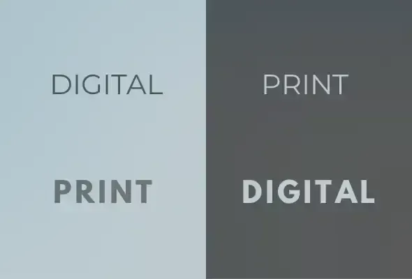 Illustration représentant la cohérence entre vos supports print et digital.